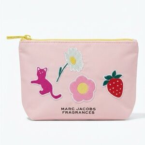 Marc Jacobs Pink Embroidered Cosmetic Bag